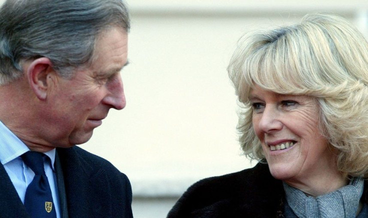 Britain's Prince Charles stands with his fiancee Camilla Parker Bowles during an engagement at Clarence House in London.