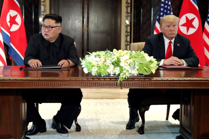 U.S. President Donald Trump and North Korea's leader Kim Jong Un