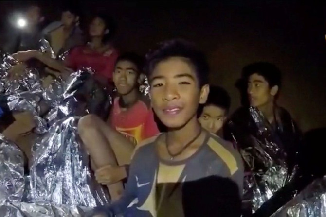 Boys from the under-16 soccer team trapped inside Tham Luang cave