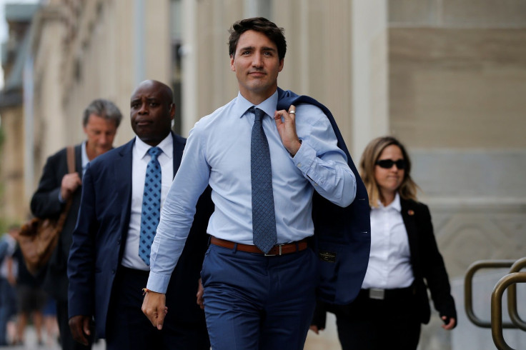 Canada's Prime Minister Justin Trudeau walks to a news conference in Ottawa, Ontario, Canada, June 20, 2018.