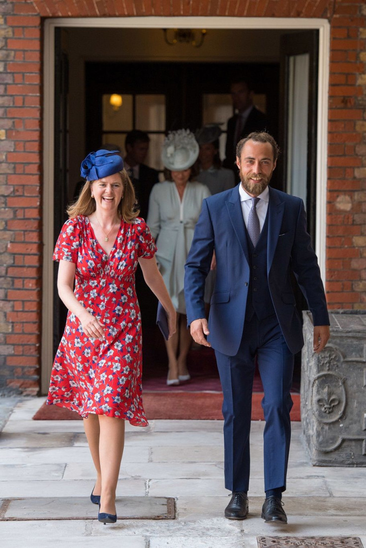 James Middleton and Lady Laura Marsham arrive for the christening of Prince Louis, the youngest son of the Duke and Duchess of Cambridge at the Chapel Royal, St James's Palace, London, Britain, July 9, 2018.