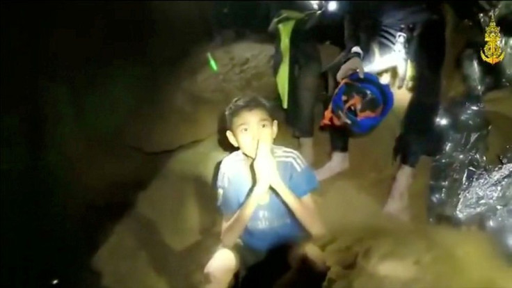 Boys from the under-16 soccer team trapped inside Tham Luang cave
