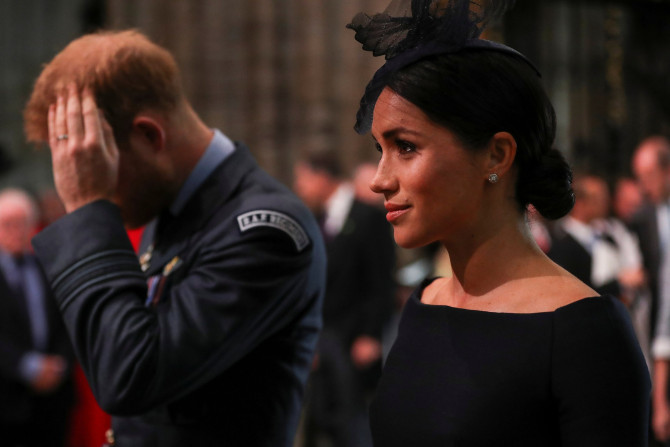 Britain's Meghan, the Duchess of Sussex and Prince Harry 