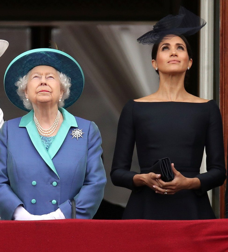 Britain's Queen Elizabeth and Meghan, Duchess of Sussex