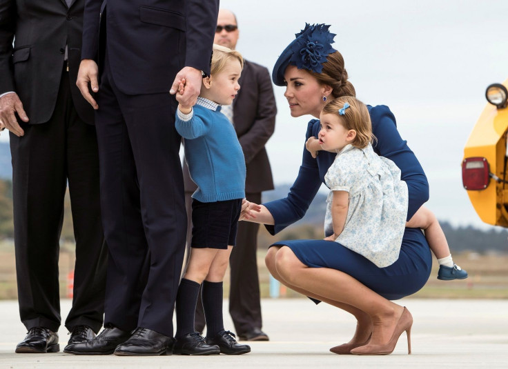 Britain's Prince William, Catherine, Duchess of Cambridge, Prince George and Princess Charlotte