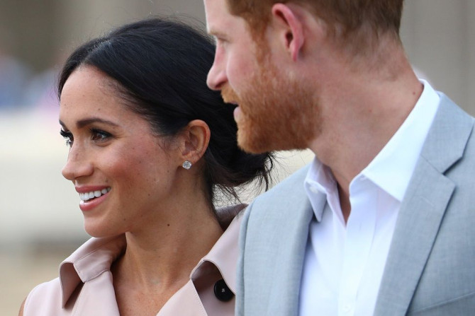 Britain's Meghan, the Duchess of Sussex, and Prince Harry