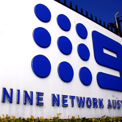 The logo of Nine Entertainment Co Holdings Ltd can be seen on display outside their Sydney headquarters in Australia, July 26, 2018.