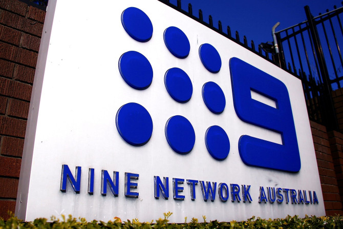 The logo of Nine Entertainment Co Holdings Ltd can be seen on display outside their Sydney headquarters in Australia, July 26, 2018.