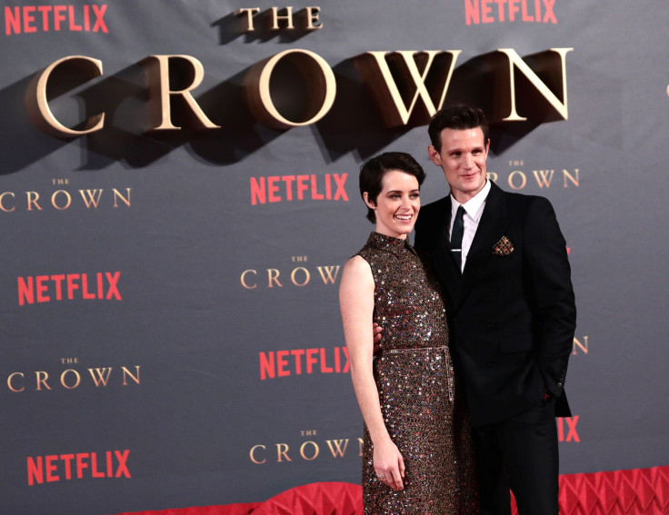 Actors Claire Foy, who plays Queen Elizabeth II, and Matt Smith who plays Philip Duke of Edinburgh, attend the premiere of "The Crown" Season 2 in London, Britain, November 21, 2017.