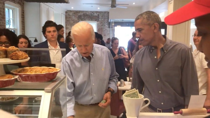 Former U.S. President Barack Obama and former Vice President Joe Biden