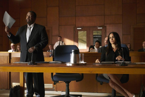 Wendell Pierce and Meghan Markle as Robert Zane and Rachel Zane in "Suits"