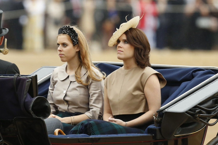 Princesses Beatrice (L) and Eugenie