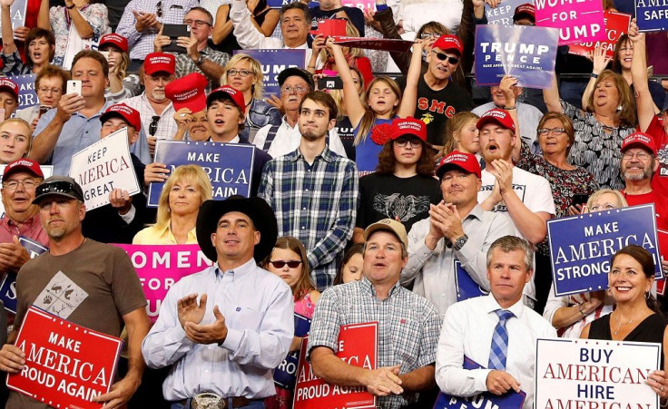 Plaid shirt guy at Donald Trump's rally