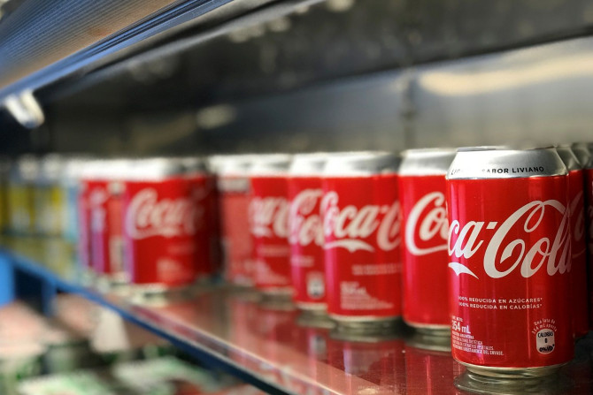 Aluminium Coca-Cola cans are seen at a restaurant in Buenos Aires, Argentina, August 3, 2018.