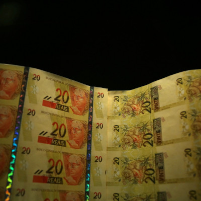 Brazilian real notes are seen at the Bank of Brazil Cultural Center (CCBB) in Rio de Janeiro, Brazil November 17, 2017.