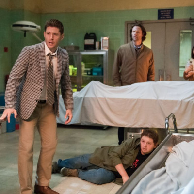 "Supernatural" 14x04 "Mint Condition": Dean Winchester and Sam Winchester with Dirk and Samantha