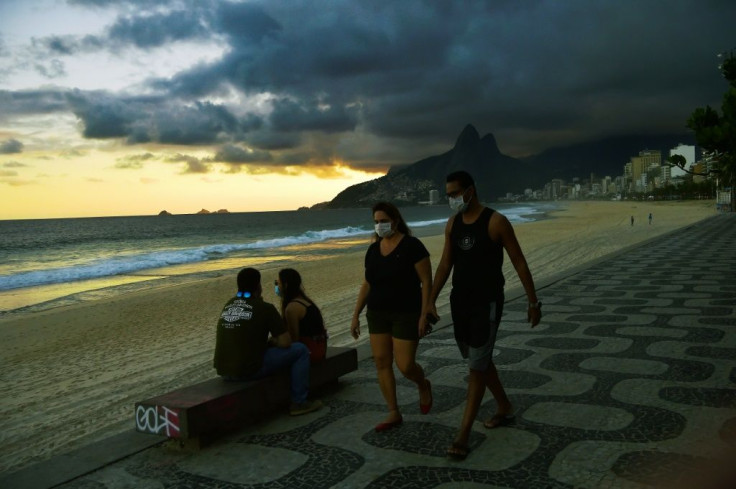 Rio de Janeiro's Ipanema beach has been mostly empty during the virus pandemic