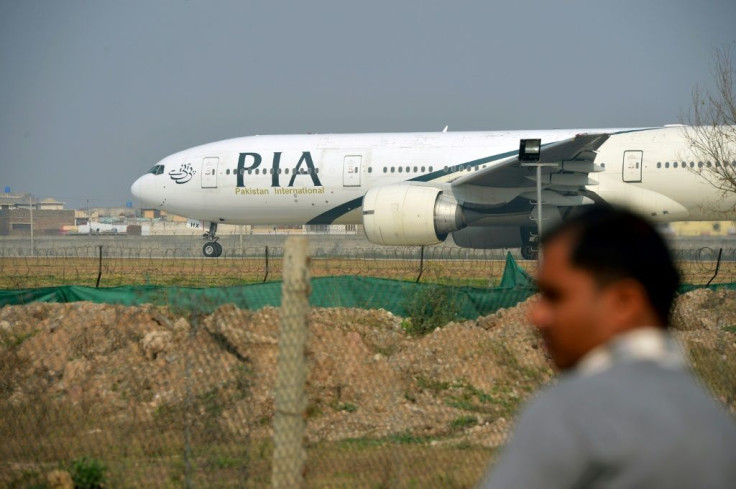 A file photo from 2016 shows a Pakistan International Airlines plane in Islamabad
