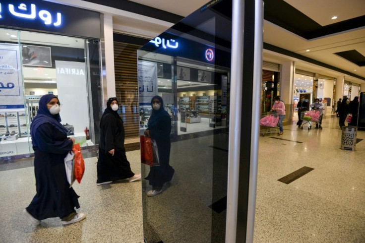 Saudis shop at the Panorama Mall in Riyadh as Muslims prepare to celebrate Eid al-Fitr