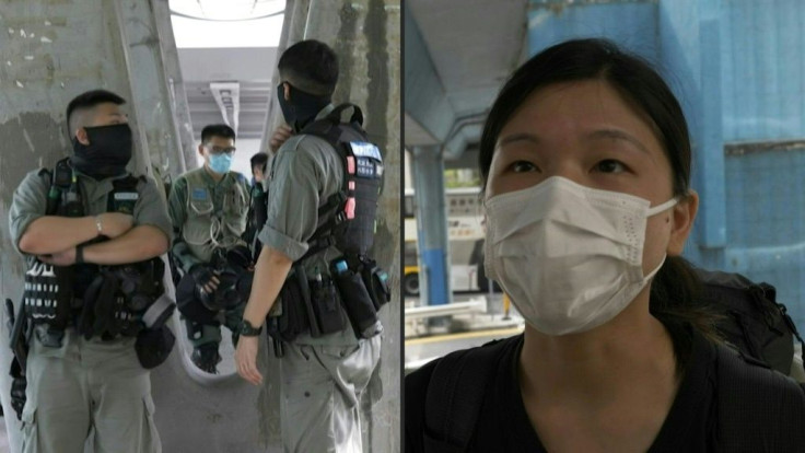 Hong Kong riot police stop and search people downtown ahead of a debate at the city's legislature over a law that would ban insulting China's national anthem. "You can see thereâs police every corner, itâs like martial law in force", says one person a