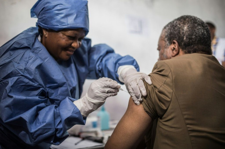 DR Congo's coronavirus front man Virologist Jean-Jacques Muyembe receives an Ebola vaccine late last year