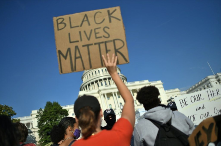 Protestors in front of the US Capitol in Washington, DC, on June 2, 2020