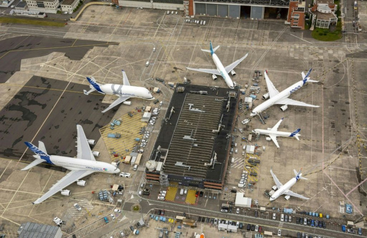 Airbus aircraft at the firm's Toulouse headquarters -- the company supports hundreds of suppliers and service providers but the coronavirus virus has seen scores of orders cancelled or put on hold