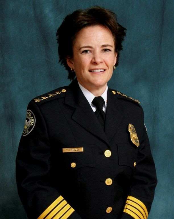 This undated handout photo obtained June 14, 2020 from the Atlanta Police Department shows Erika Shields, who resigned as the city's police chief after a white officer shot and killed a black man