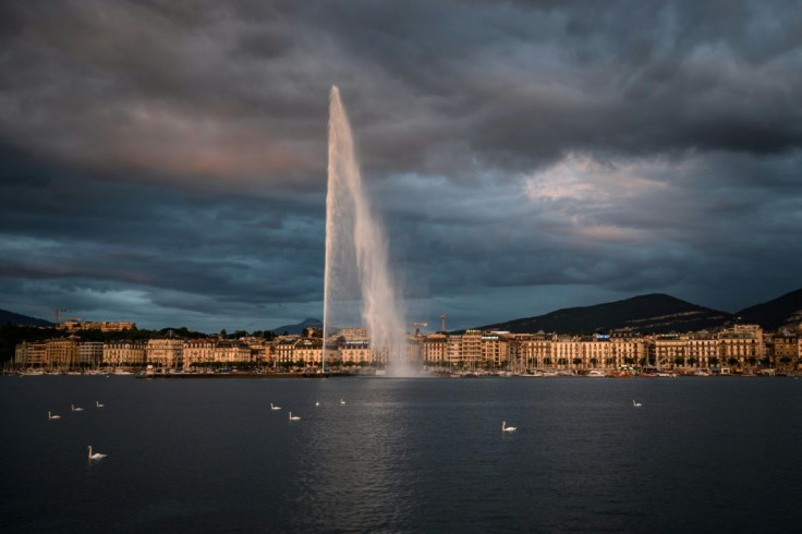 Geneva's landmark fountain, known as "Jet d'Eau", was restarted after months of being shut off