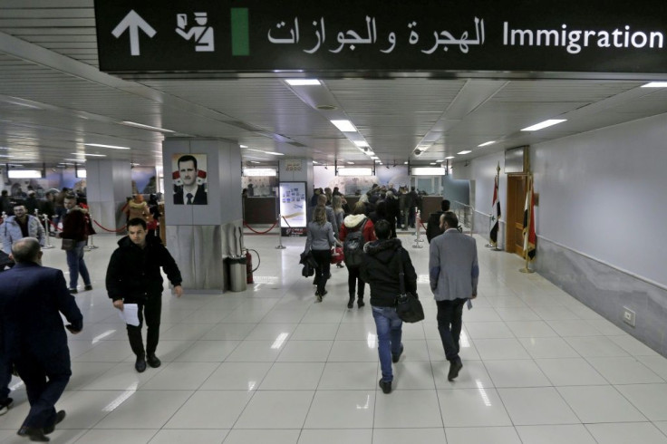 The immigration section at Damascus airport seen in February 2020