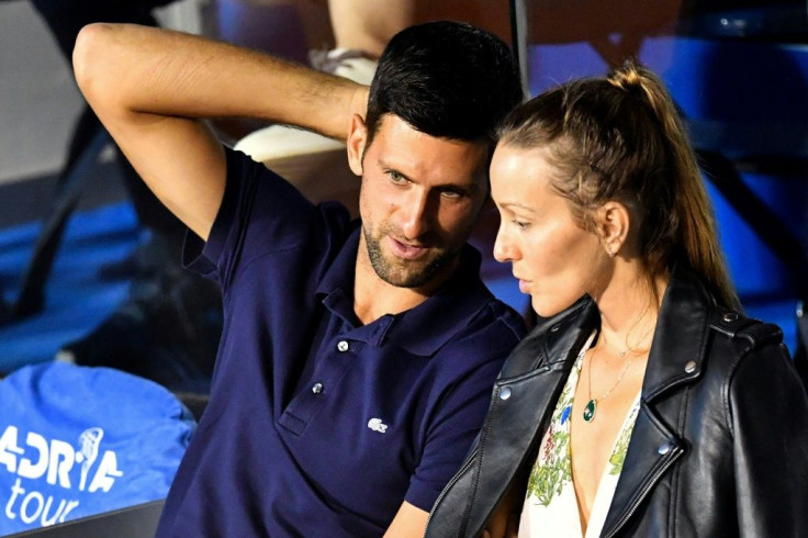 Djokovic and his wife, Jelena, both tested positive