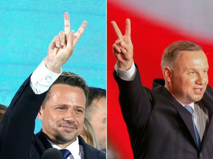 Andrzej Duda (R) Rafal Trzaskowski (L) will strive to attract those voters who backed the other nine candidates
