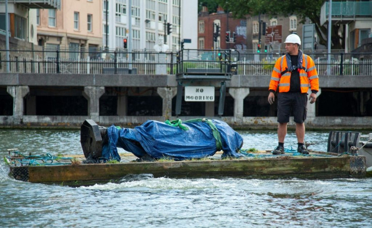Bristol City council had to retrieve the statue of Edward Colston the city's harbour after anti-racism activists toppled it during a protest earlier this month