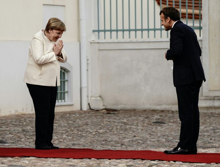 Socially distanced but together on the virus recovery fund scheeme; Angela Merkel and Emmanuel Macron on Tuesday