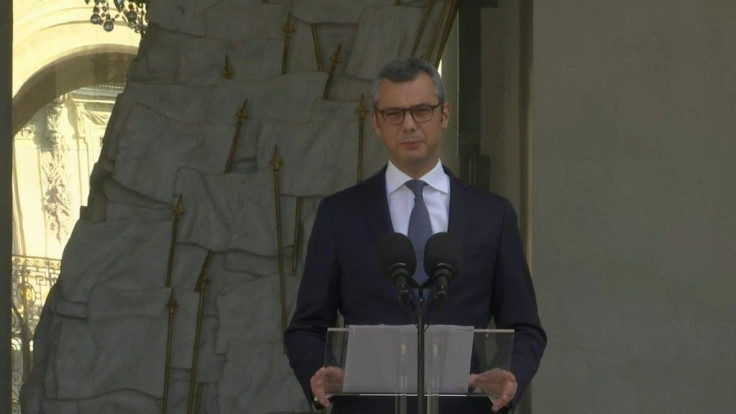 IMAGES The Secretary General of the Presidency of the French Republic, Alexis Kohler, announces the names of the new ministers of prime minister Jean Castex's government. Gérald Darmanin takes over the ministry of the interior, thus succeeding ousted Chr