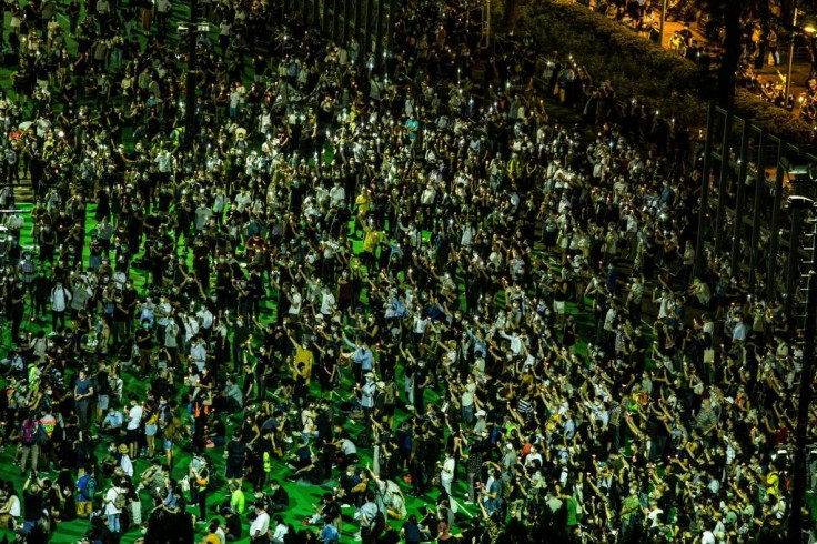 Tens of thousands of people in Hong Kong marked anniversary of the Tiananmen Square crackdown despite a ban on public gatherings