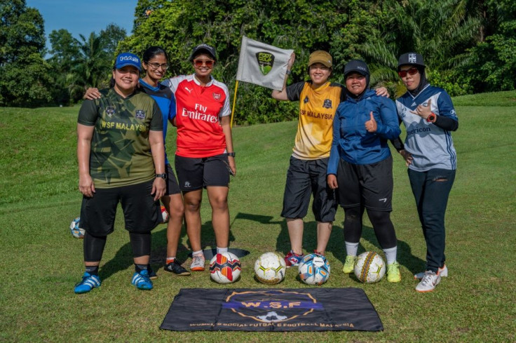 Footgolf group: (From left) Jamiatul Akmal Abdul Jabar, Sabrina Joan, Vanesha, Noorain Shaharuddin, Khuzaimah Mezelan and Hazreena Aida  get together for a picture after their round