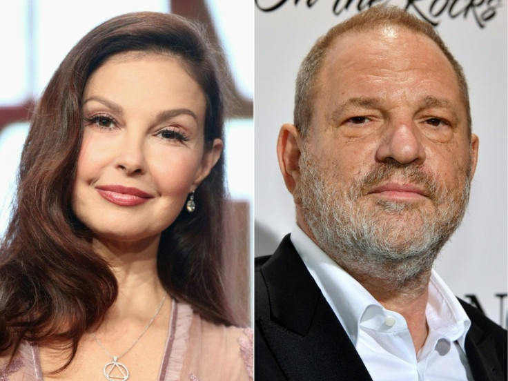 (COMBO) This combination of pictures created on July 18, 2018 shows US actress Ashley Judd (L) and disgraced film producer Harvey Weinstein