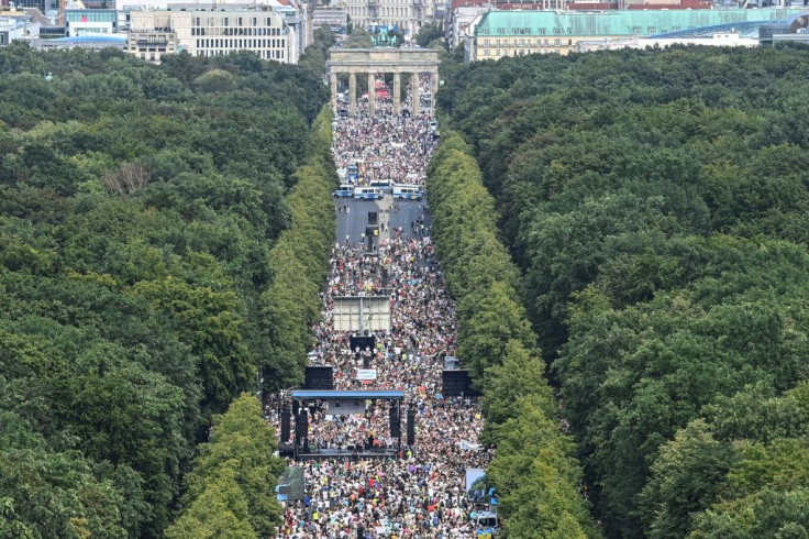 Although infections have been creeping back up in Germany, some marchers say imposing rafts of restrictions amount to "scare tactics"