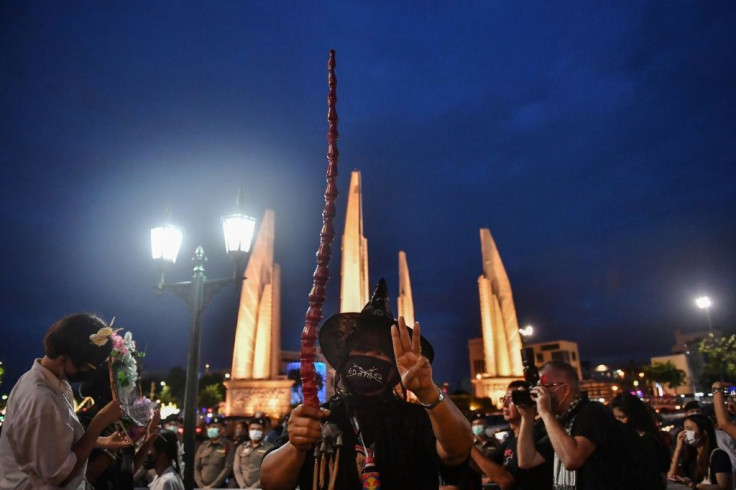 Protestors at the Harry Potter-themed rally vowed to 'cast a spell' for democracy