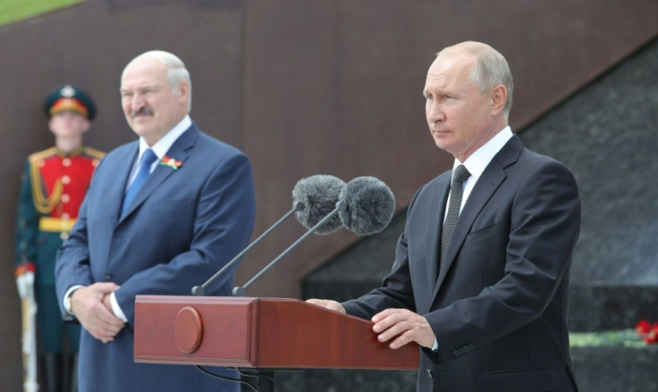Lukashenko has maintained close ties with Moscow. He is seen here with Vladimir Putin in Russia on June 30