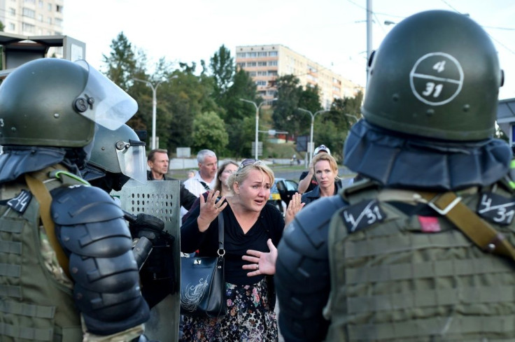 Belarus police face off with opposition supporters after Sunday's disputed presidential election