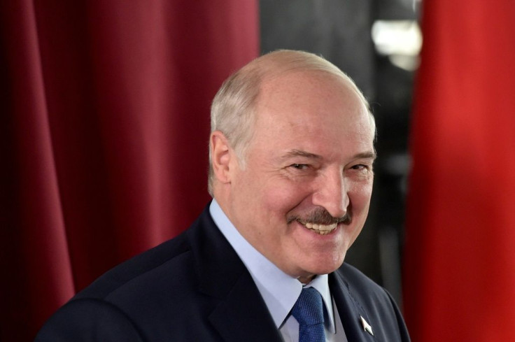 President Lukashenko at a polling station in Minsk on Sunday
