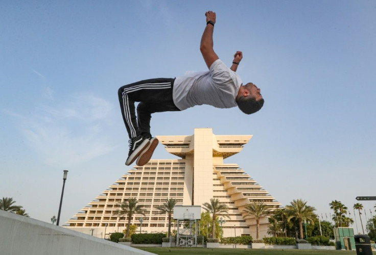 Parkour has found a small but committed following in Qatar, despite evening temperatures that hover around 40 degrees Celsius (104 Fahrenheit) in summer