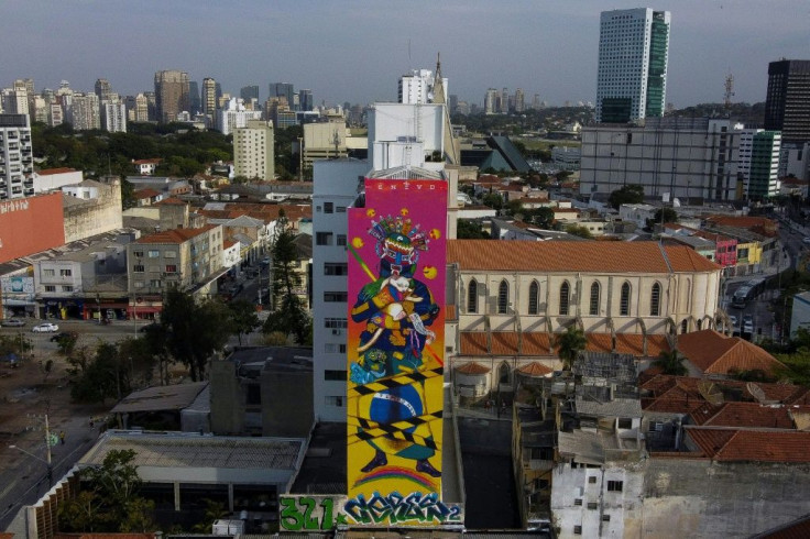 Sao Paulo, Brazil is known as a world street art capital, and not even the coronavirus pandemic has stopped graffiti artists