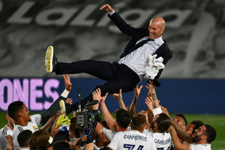 Zinedine Zidane has won two La Liga titles and the Champions League three times as Real Madrid manager