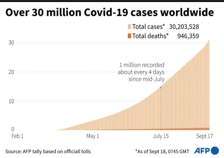 The rise in Covid-19 cases to over 30 million worldwide