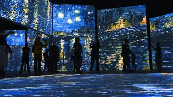 The Van Gogh Alive exhibit is previewed to media ahead of its opening on Friday in Sydney after an outbreak of coronavirus in Melbourne forced organisers to relocate it.