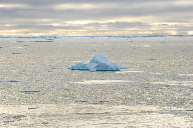 Ice chunks are seen in the Northwest Passage near the CCGS Amundsen, a Canadian research ice-breaker navigating in the Canadian High Arctic.