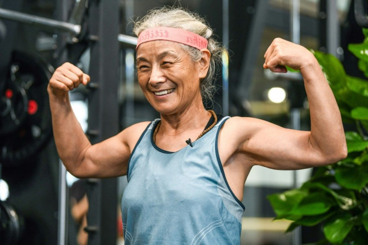 Chen Jifang, 68, works out every day